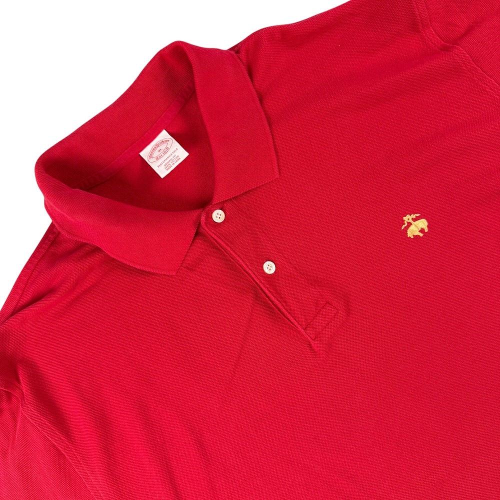 Brooks‎ Brothers Polo Shirt Mens XL Red Performance Original Fit Logo Pique